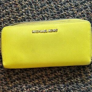 Michael Kors Yellow Leather Wallet